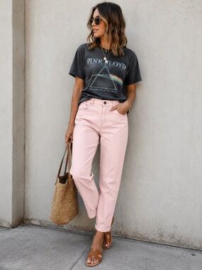 Old Navy Jeans Rockstar High Rise Super Skinny Pink Blush 5 Pocket Pants Size 14